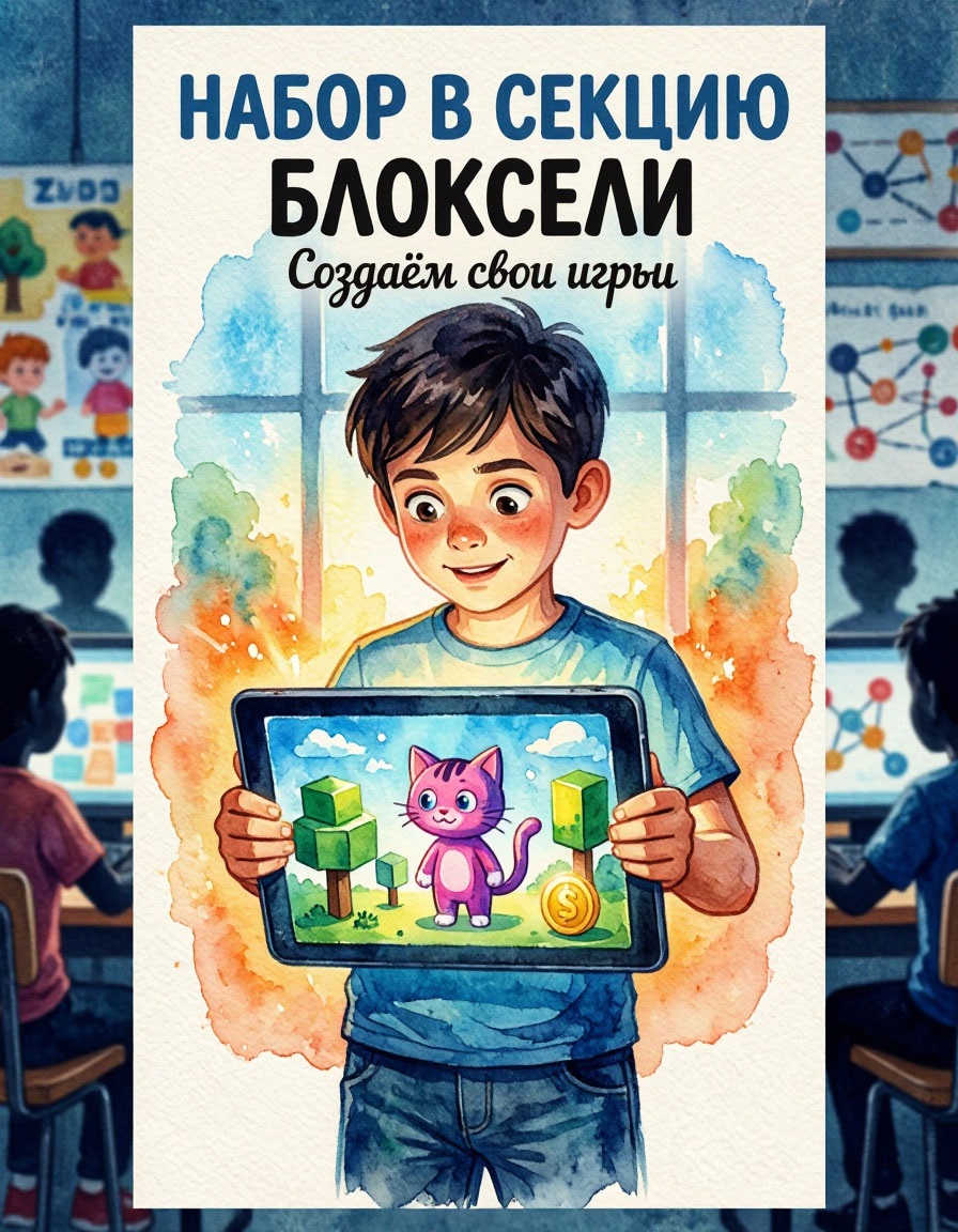Фотография кружка «Блоксели: программирование и создание 3D-игр ШО1»